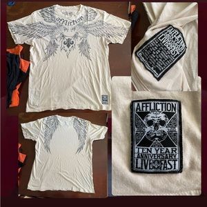 (SOLD) SUUUUPER rare affliction “ten year anniversary” tee